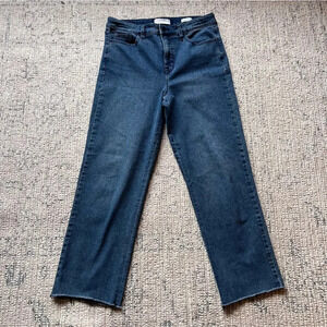 Social Standard by Sanctuary | High Rise Crop Ankle Straight Leg Dark Wash Jeans